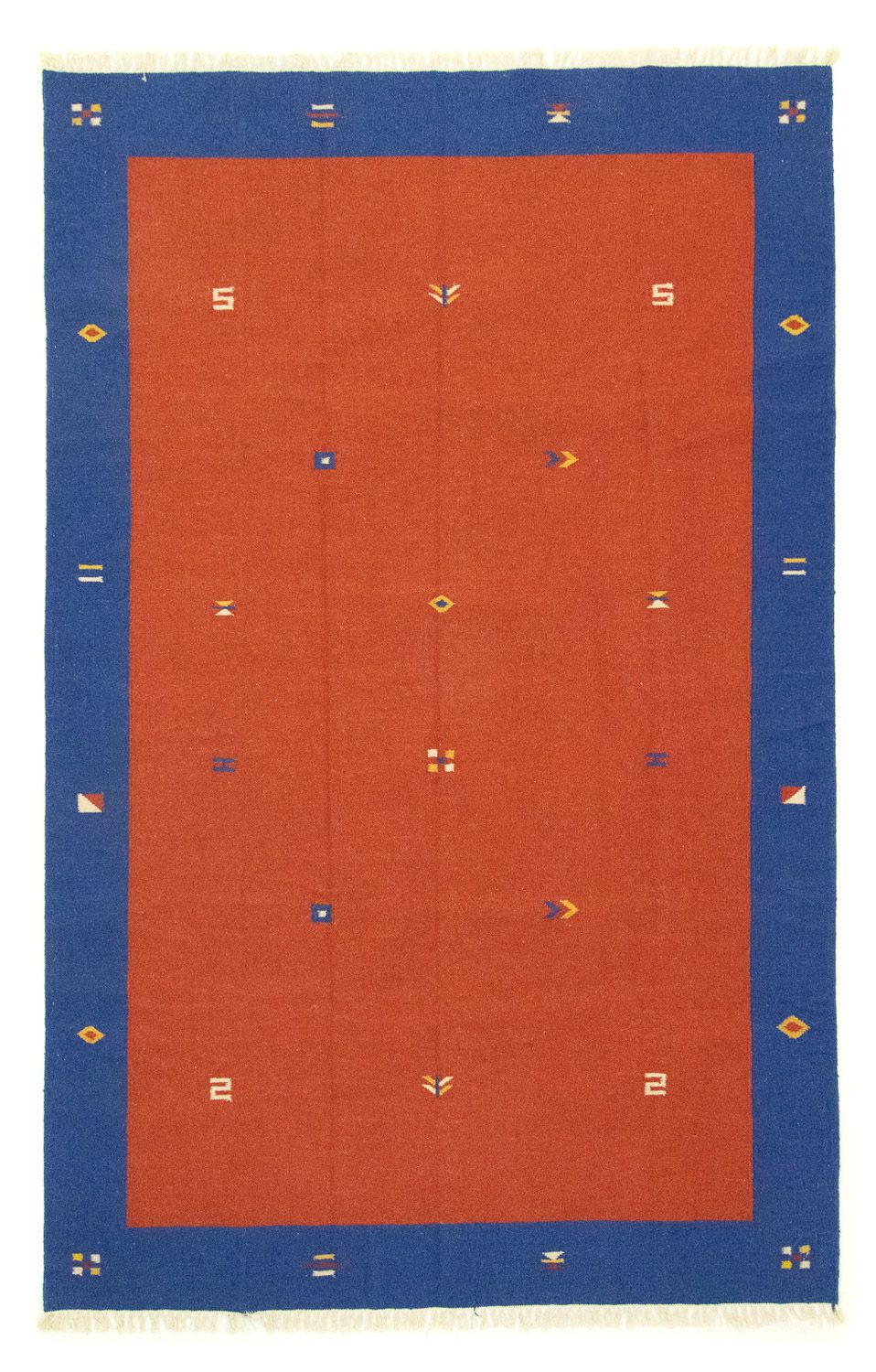 Kelim matta - trendig - 300 x 200 cm - röd