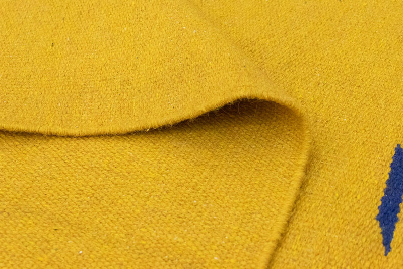 Kelim matta - trendig - 180 x 120 cm - gul