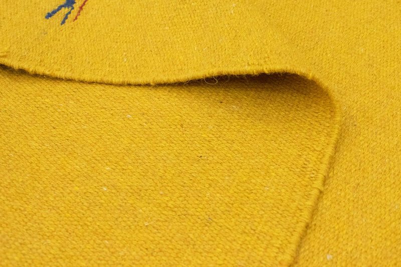 Kelim matta - trendig - 180 x 120 cm - gul