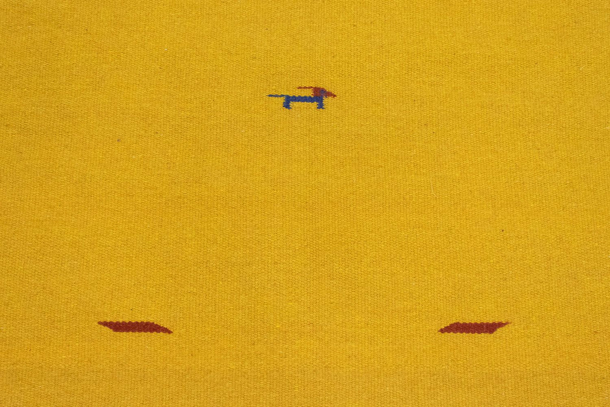 Kelim matta - trendig - 180 x 120 cm - gul