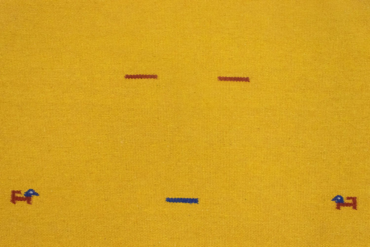 Kelim matta - trendig - 180 x 120 cm - gul