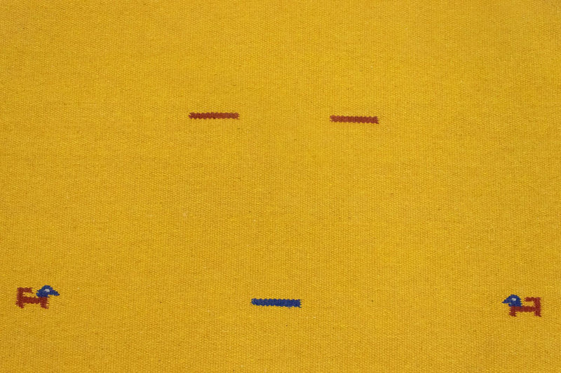 Kelim matta - trendig - 180 x 120 cm - gul