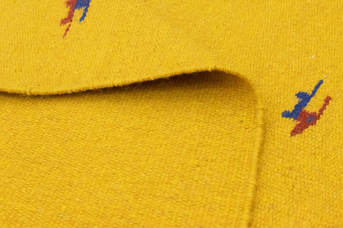 Kelim matta - trendig - 180 x 120 cm - gul