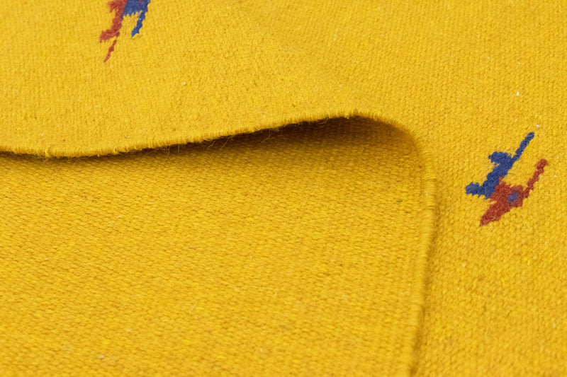 Kelim matta - trendig - 180 x 120 cm - gul