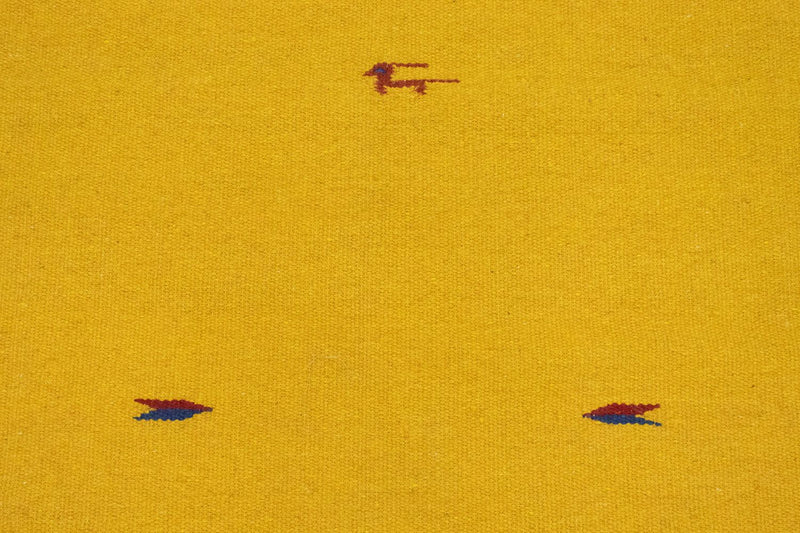 Kelim matta - trendig - 180 x 120 cm - gul