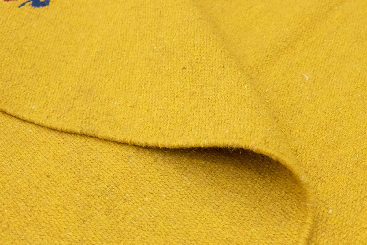 Kelim matta - trendig - 180 x 120 cm - gul