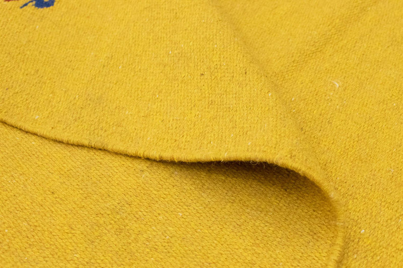 Kelim matta - trendig - 180 x 120 cm - gul