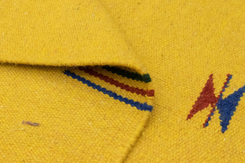 Kelim matta - trendig - 180 x 120 cm - gul