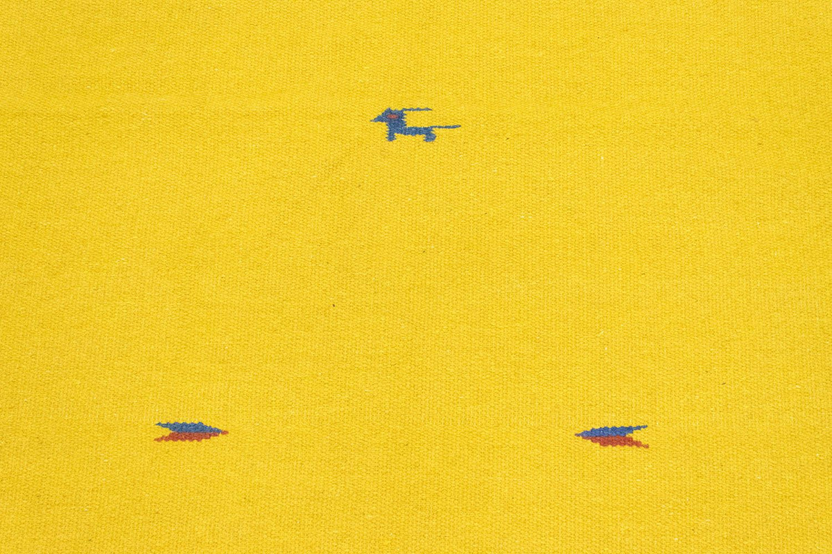 Kelim matta - trendig - 180 x 120 cm - gul