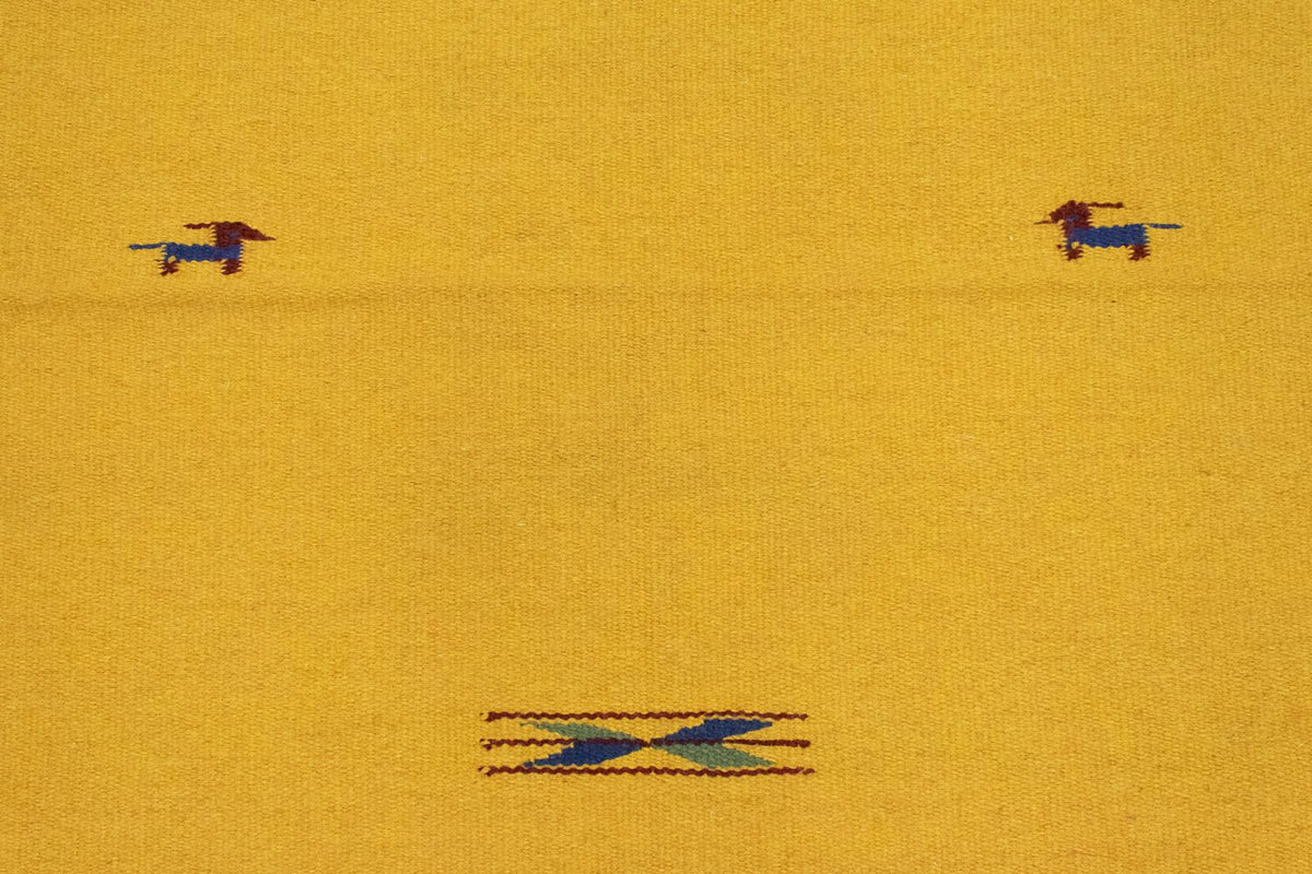 Kelim matta - trendig - 180 x 120 cm - gul