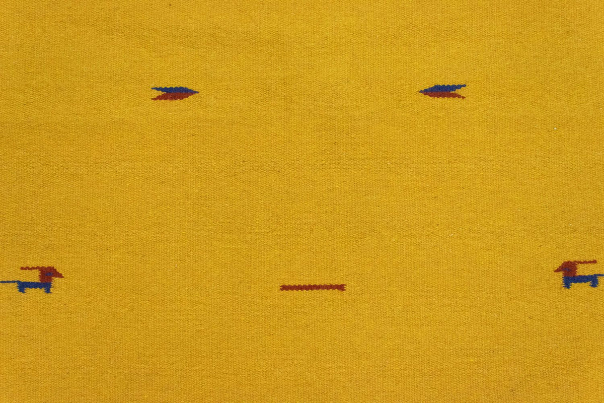 Kelim matta - trendig - 180 x 120 cm - gul