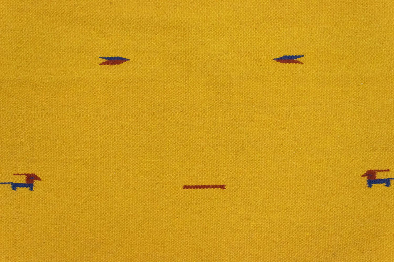 Kelim matta - trendig - 180 x 120 cm - gul