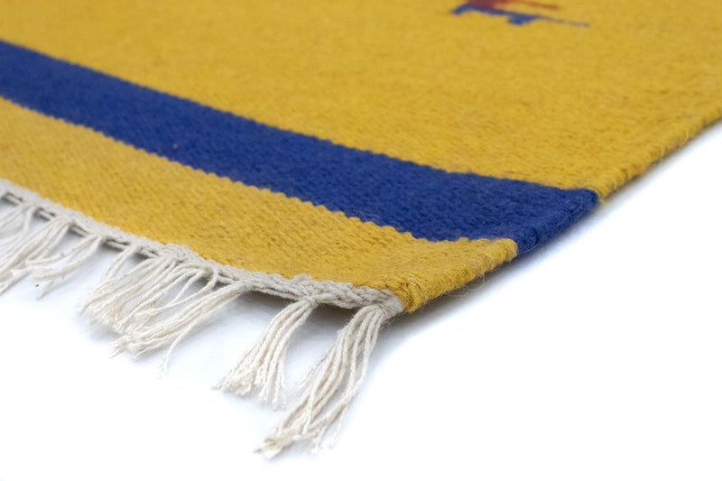 Kelim matta - trendig - 180 x 120 cm - gul