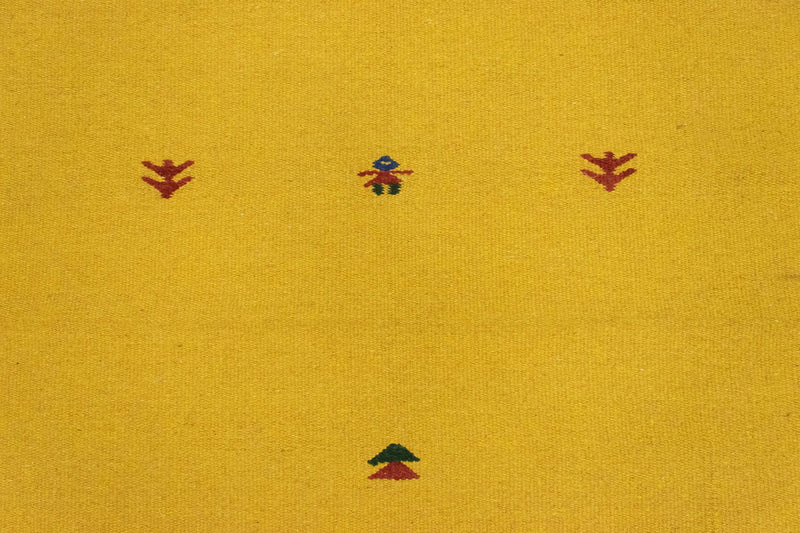 Kelim matta - trendig - 180 x 120 cm - gul