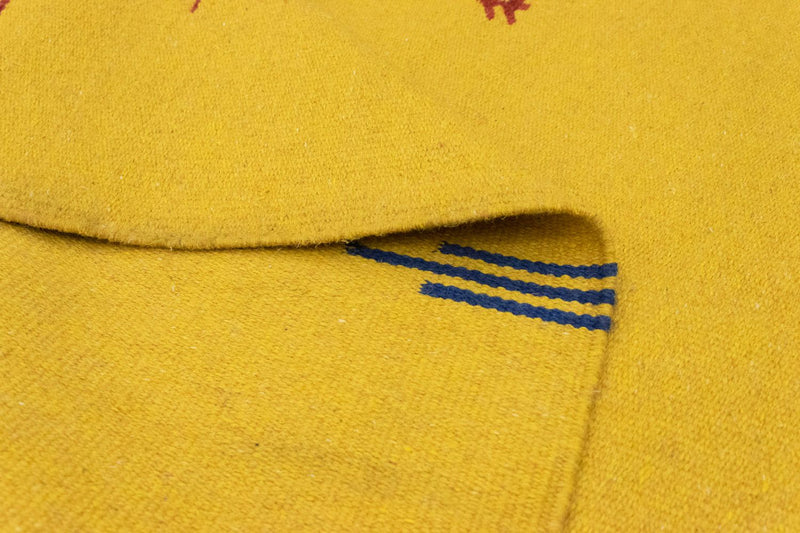 Kelim matta - trendig - 180 x 120 cm - gul