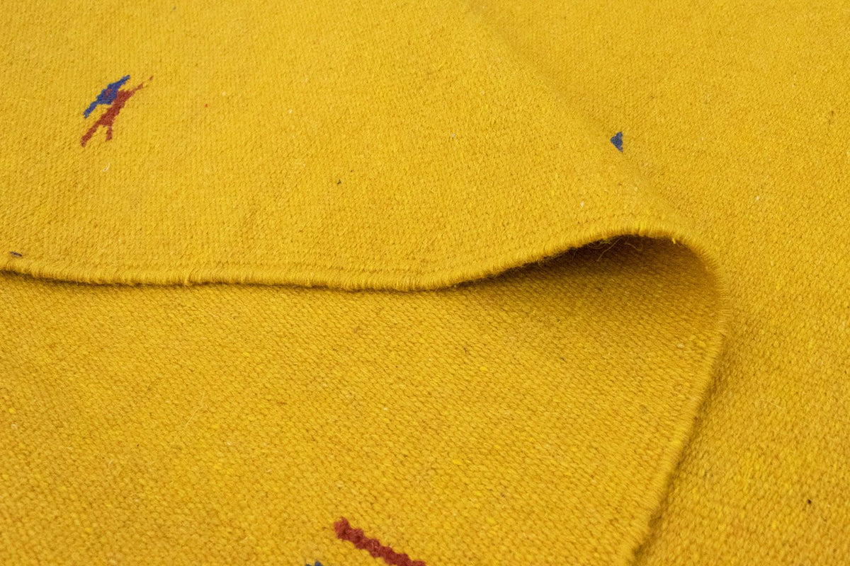 Kelim matta - trendig - 180 x 120 cm - gul