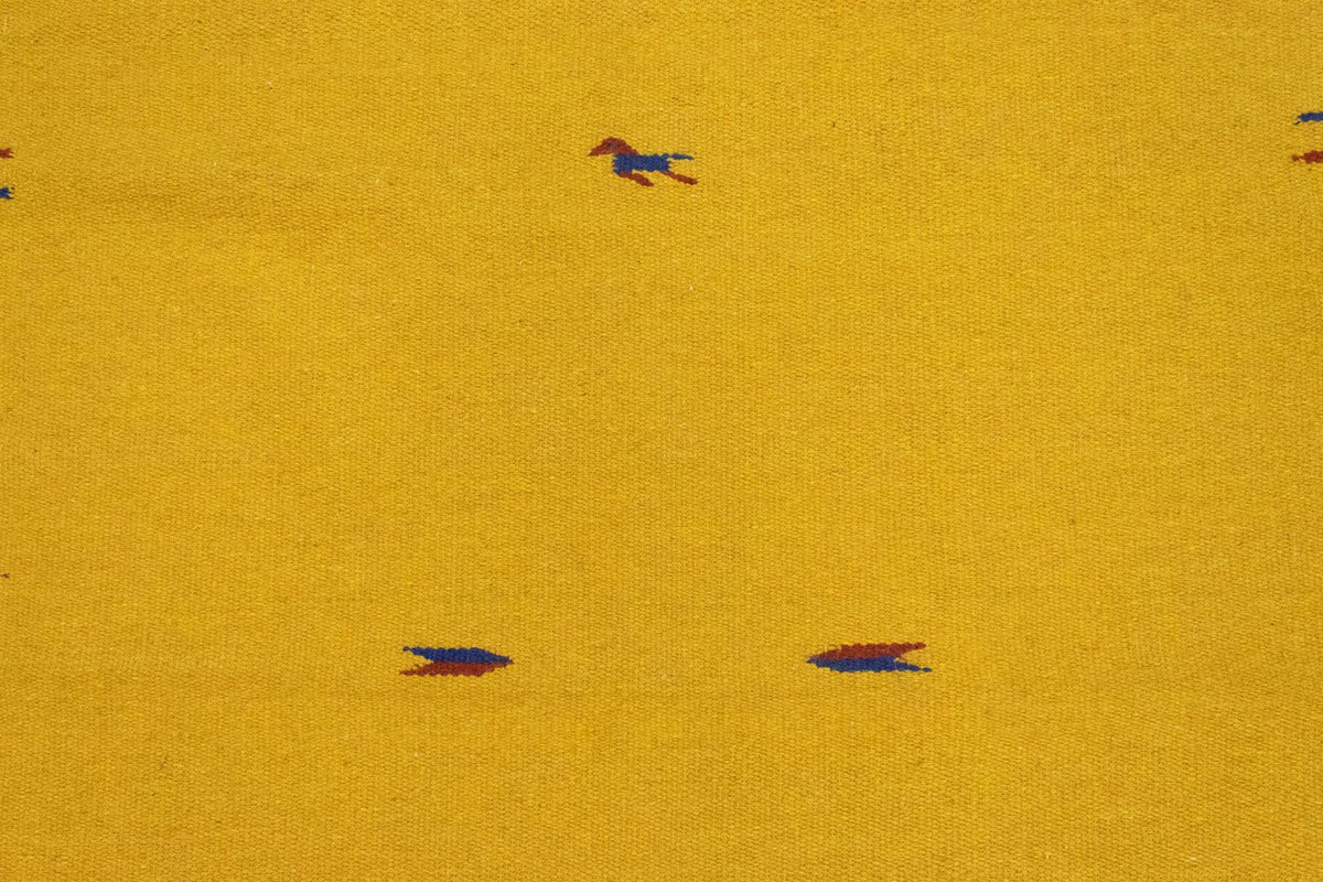 Kelim matta - trendig - 180 x 120 cm - gul