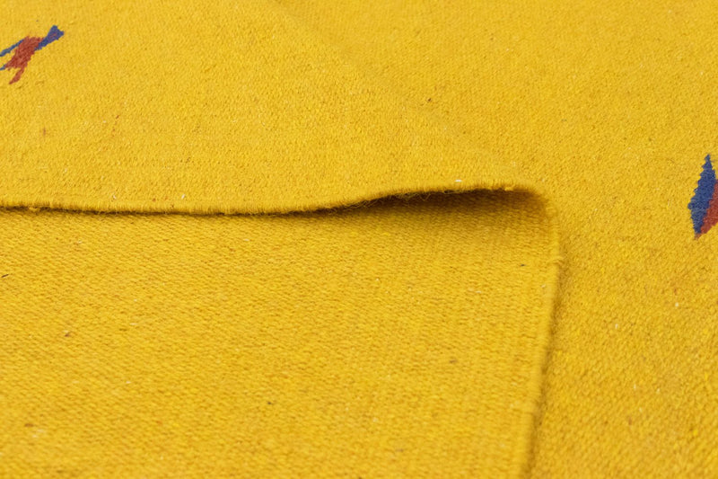 Kelim matta - trendig - 180 x 120 cm - gul