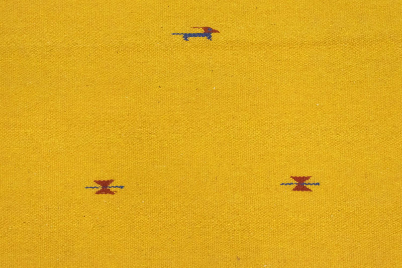 Kelim matta - trendig - 180 x 120 cm - gul