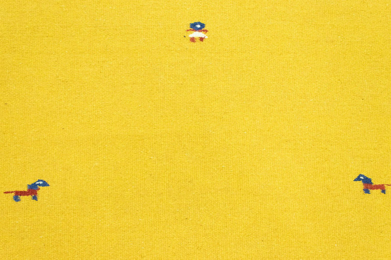 Kelim matta - trendig - 180 x 120 cm - gul