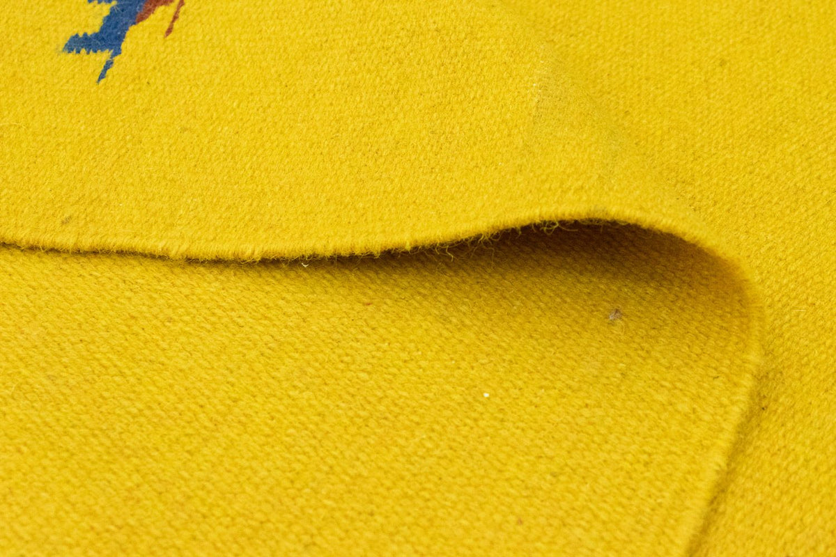 Kelim matta - trendig - 180 x 120 cm - gul