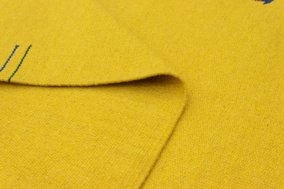 Kelim matta - trendig - 180 x 120 cm - gul