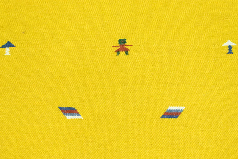 Kelim matta - trendig - 180 x 120 cm - gul