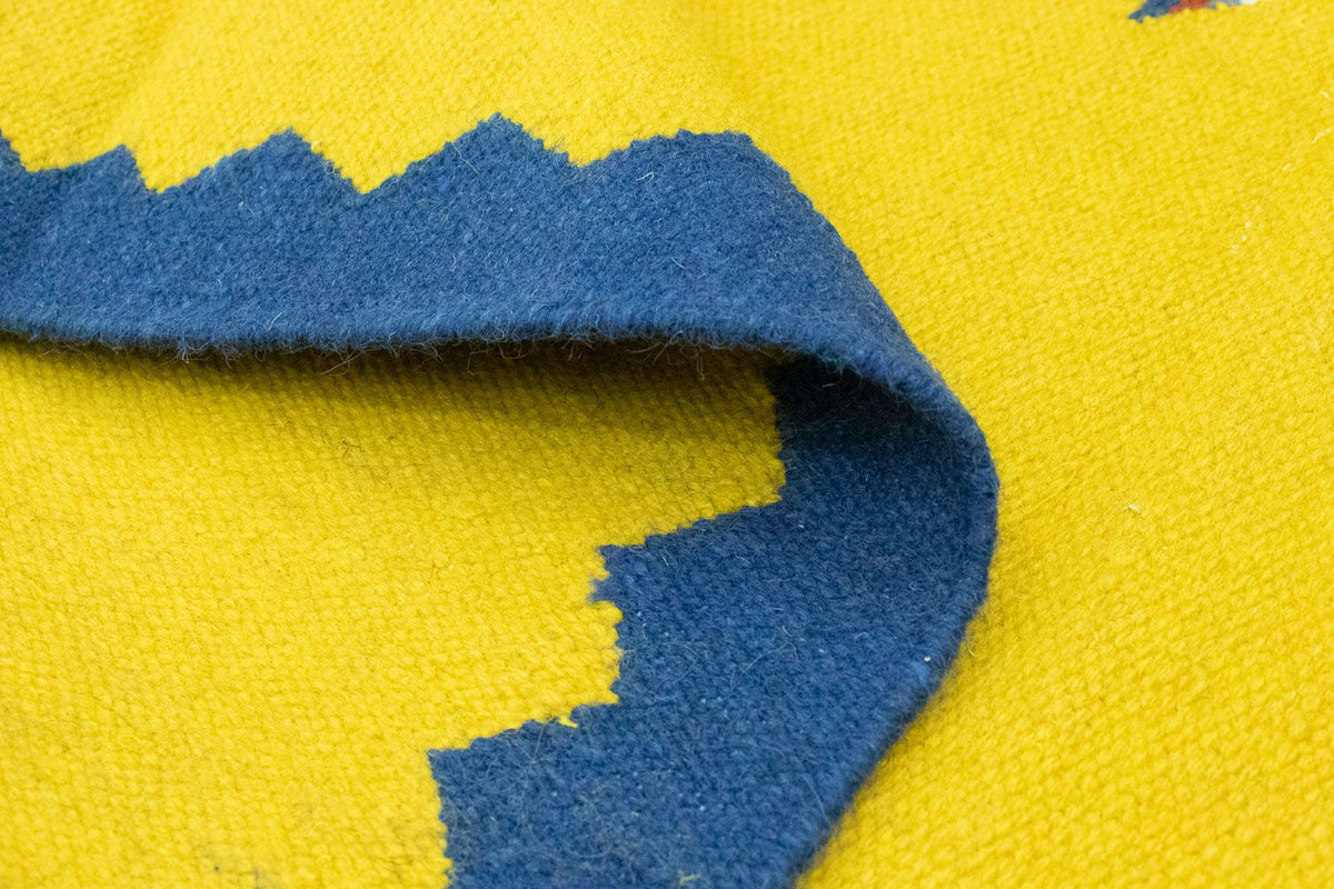 Kelim matta - trendig - 180 x 120 cm - gul