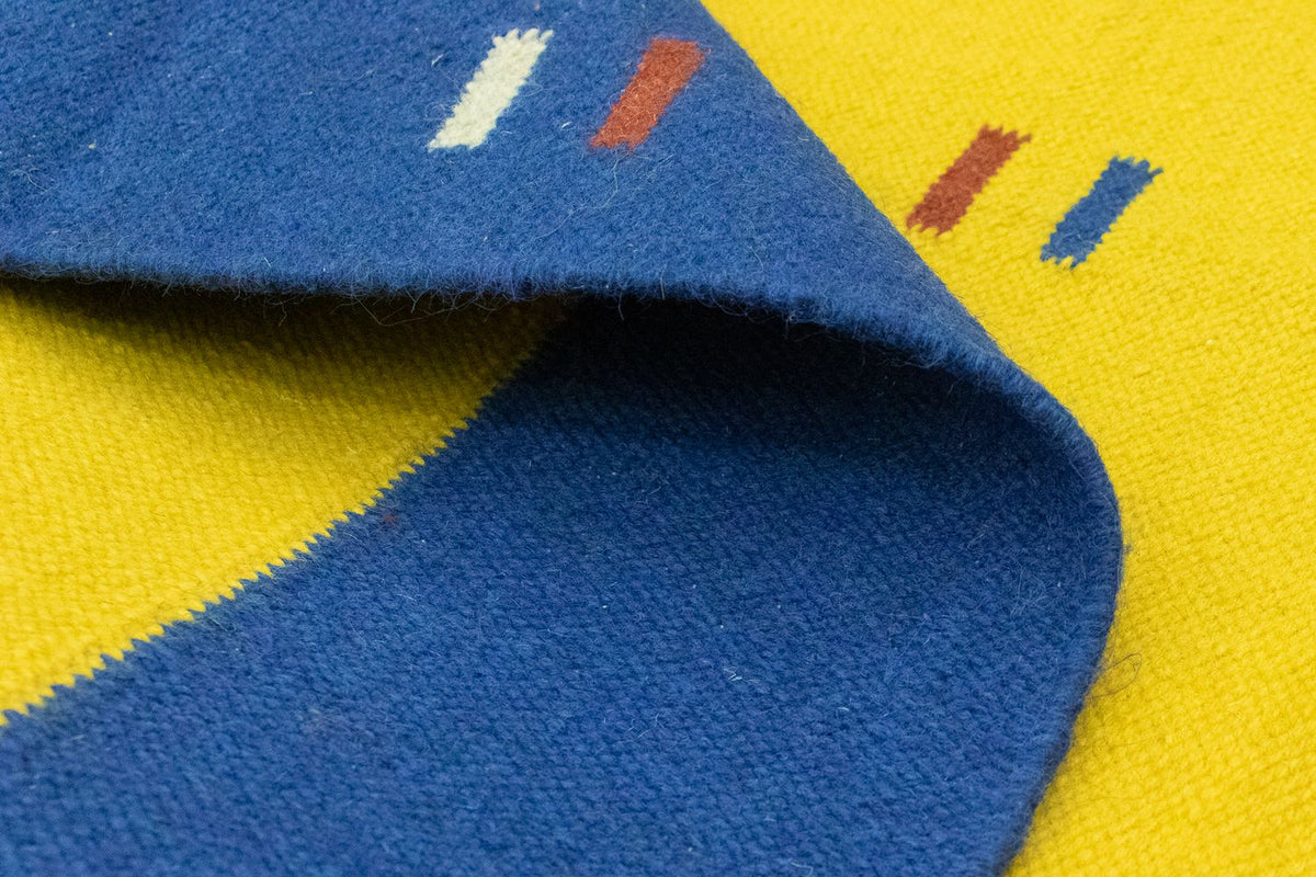 Kelim matta - trendig - 180 x 120 cm - gul