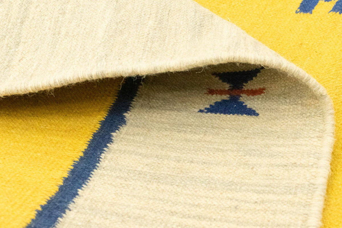 Kelim matta - trendig - 300 x 200 cm - gul