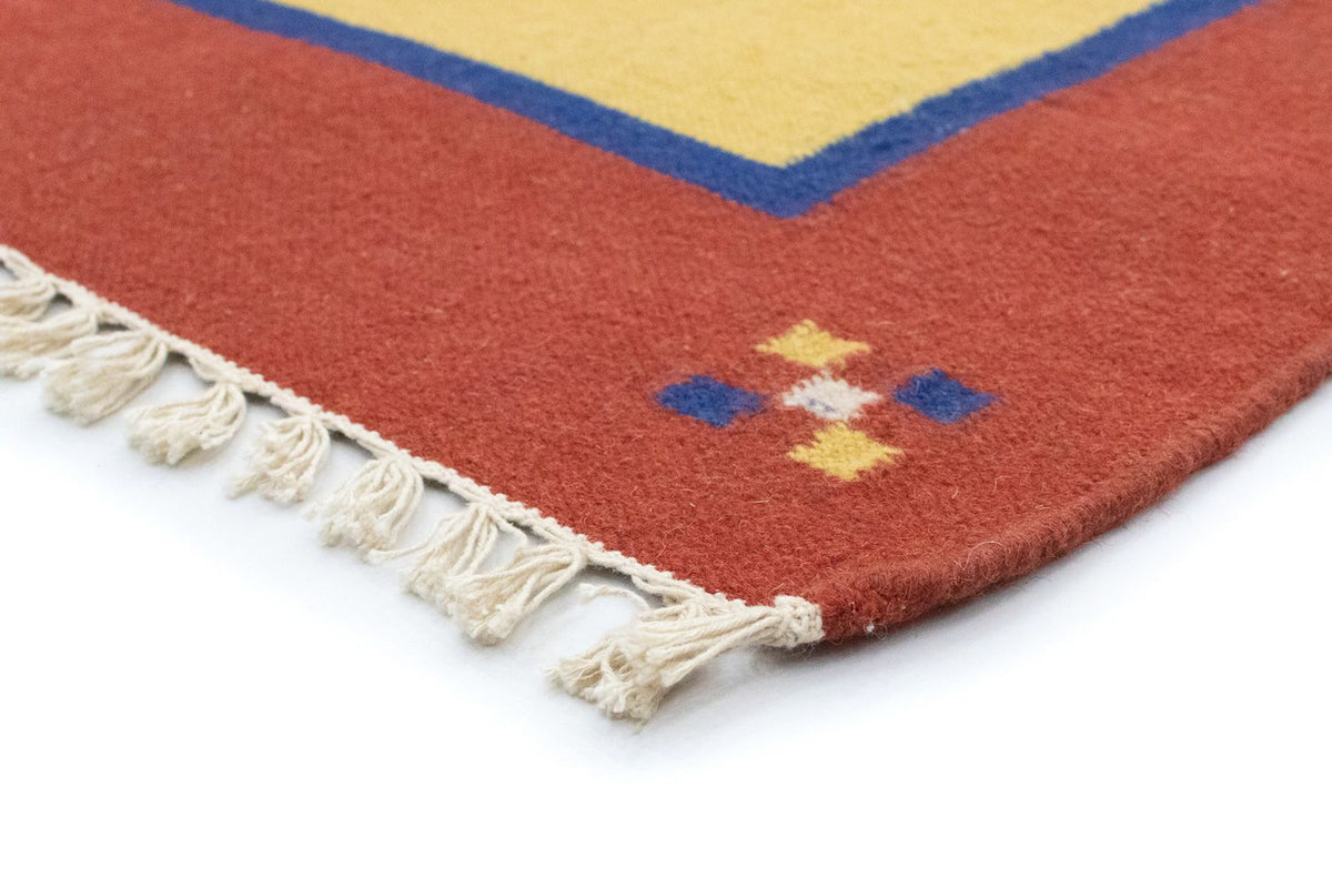 Kelim matta - trendig - 200 x 140 cm - gul