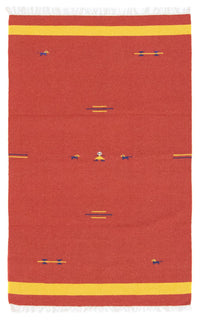 Kelim matta - trendig - 180 x 120 cm - röd