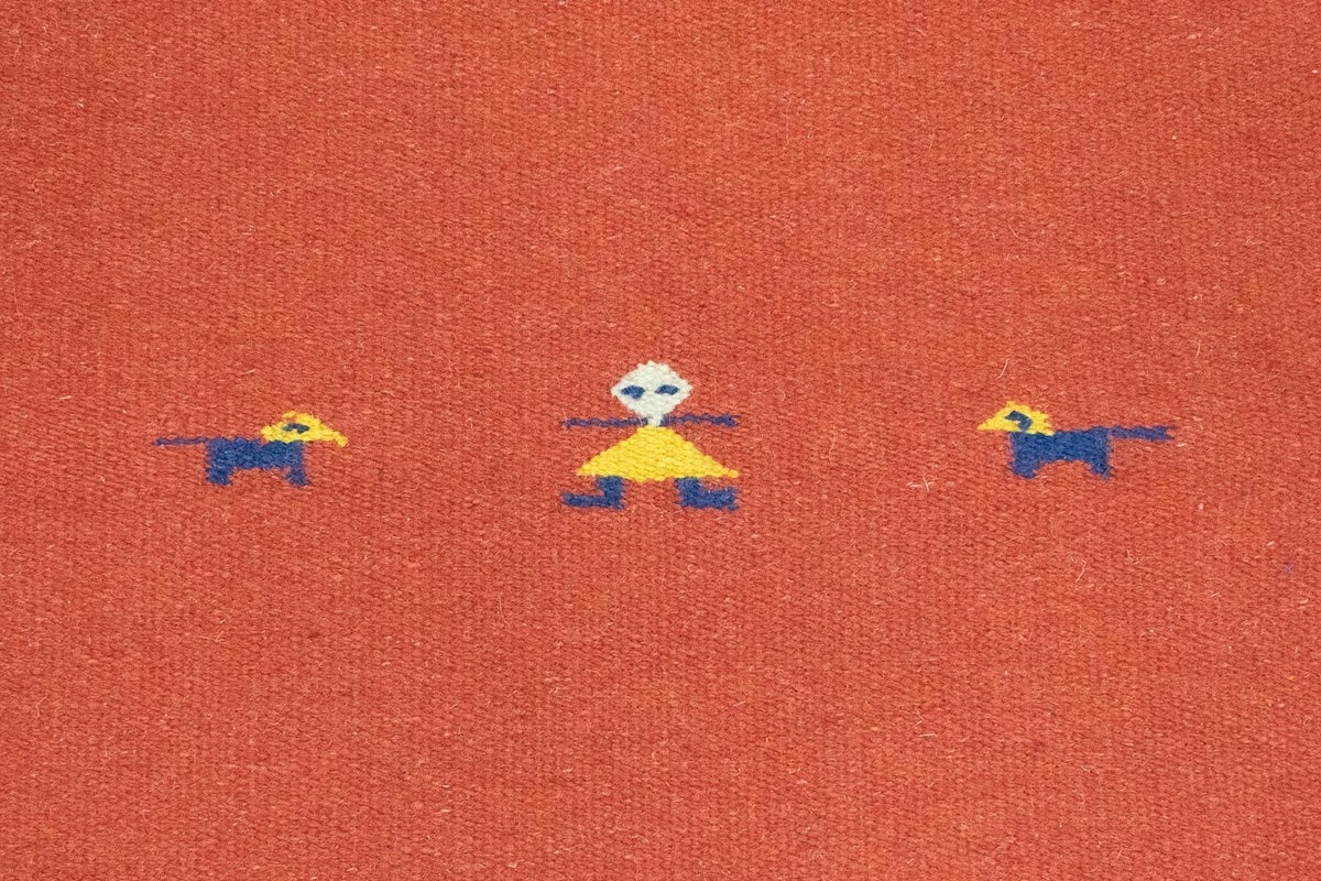 Kelim matta - trendig - 180 x 120 cm - röd