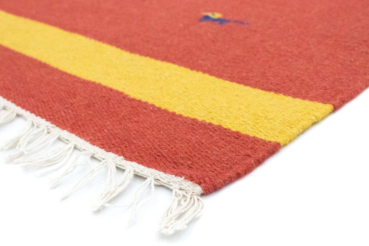 Kelim matta - trendig - 180 x 120 cm - röd
