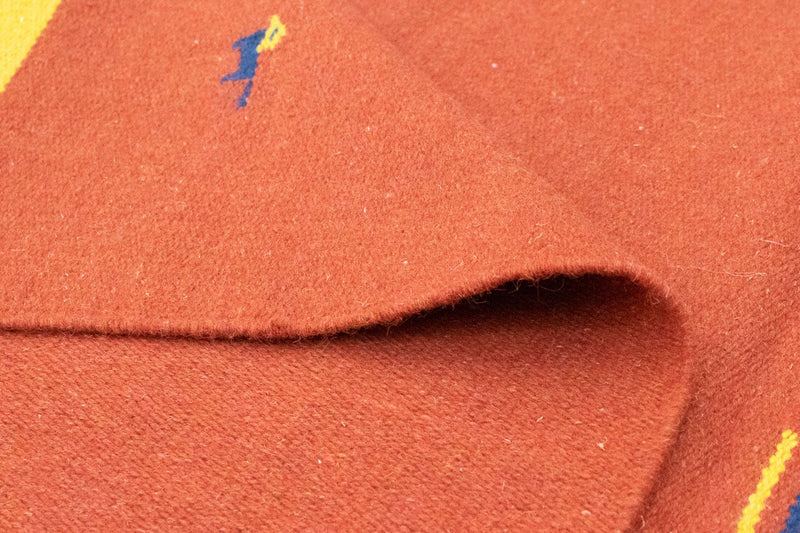 Kelim matta - trendig - 180 x 120 cm - röd