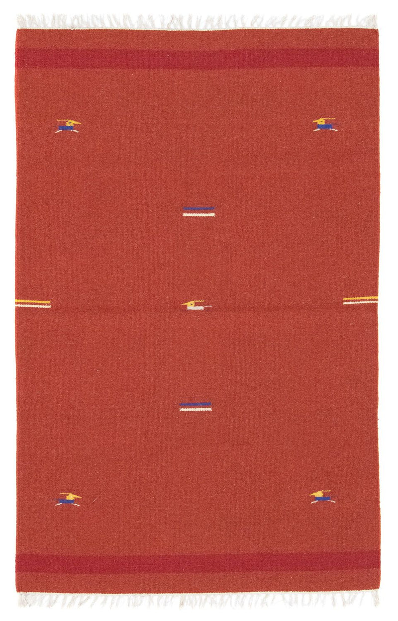 Kelim matta - trendig - 180 x 120 cm - röd