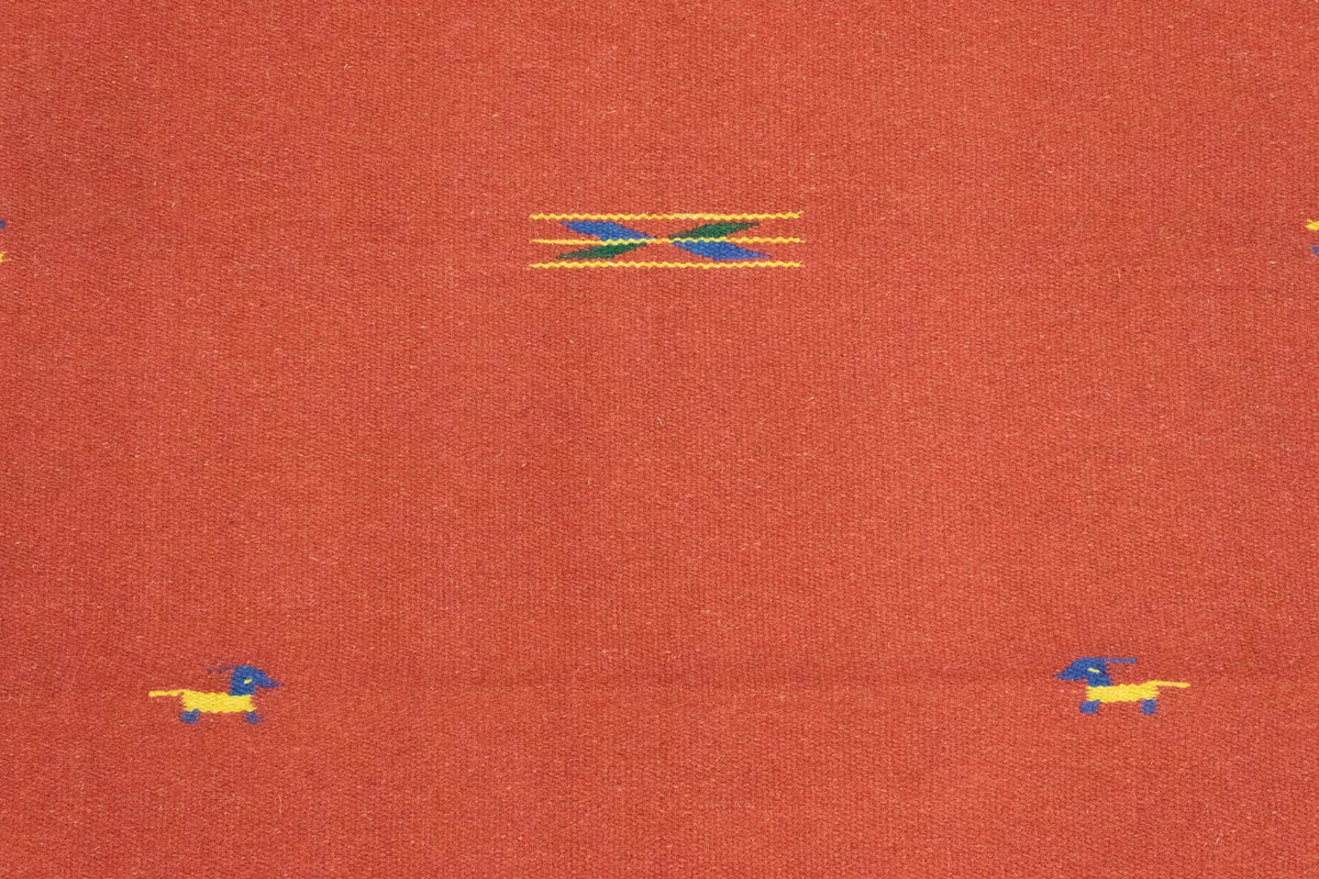 Kelim matta - trendig - 180 x 120 cm - röd