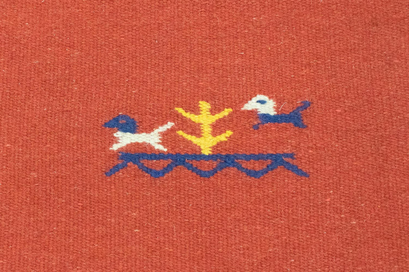 Kelim matta - trendig - 180 x 120 cm - röd