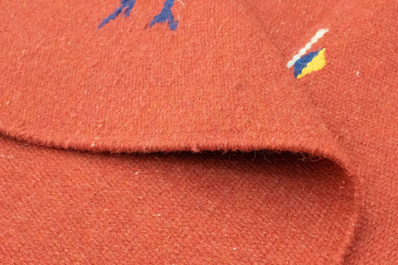 Kelim matta - trendig - 180 x 120 cm - röd