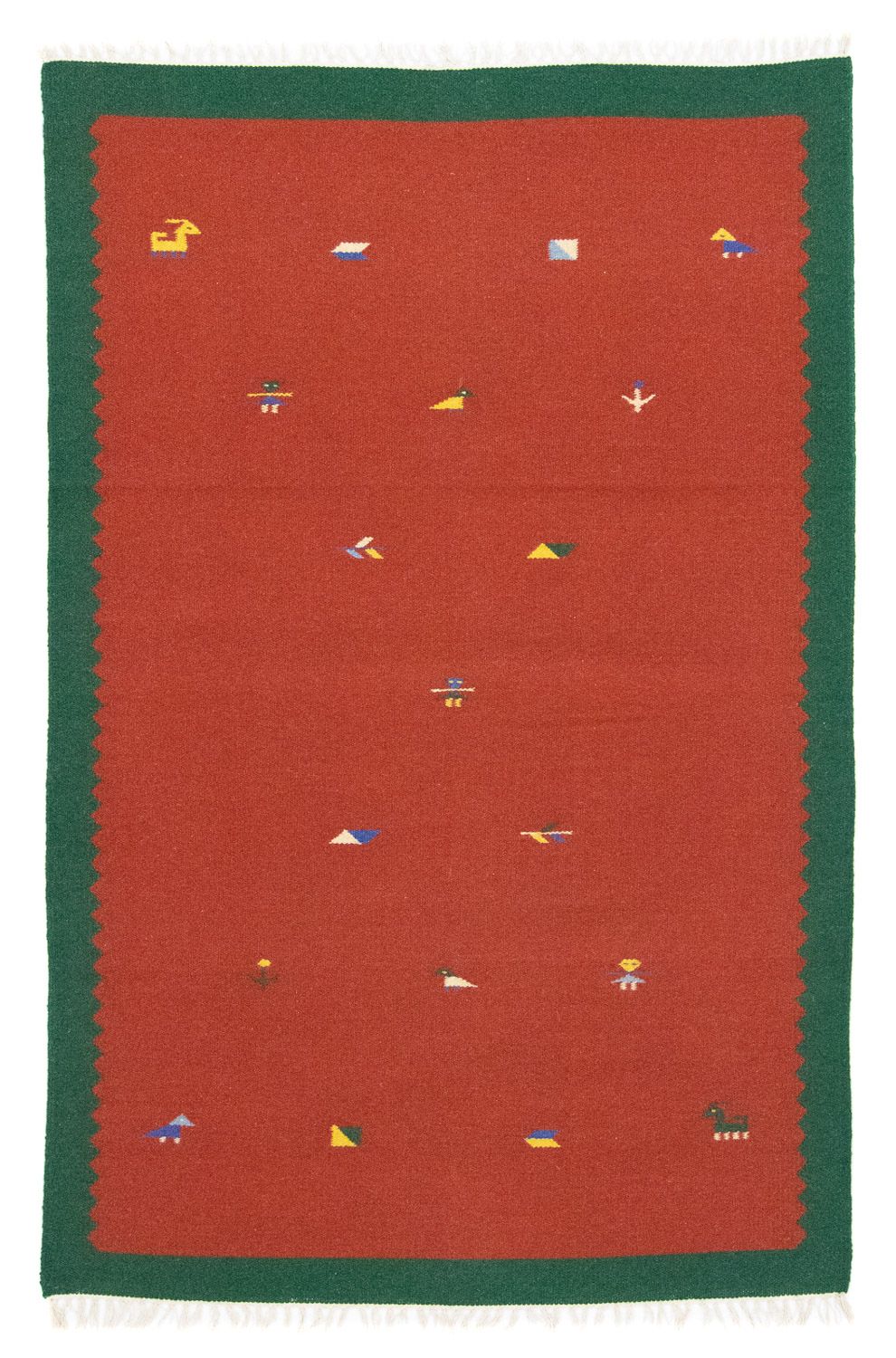 Kelim matta - trendig - 180 x 120 cm - röd