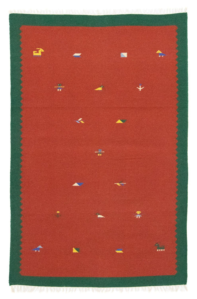 Kelim matta - trendig - 180 x 120 cm - röd