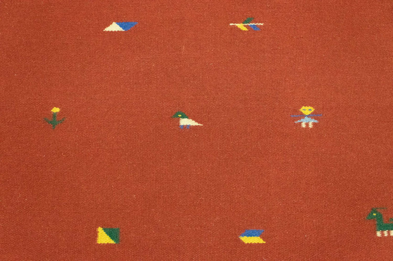 Kelim matta - trendig - 180 x 120 cm - röd