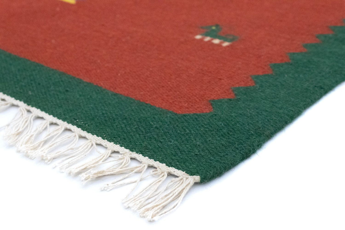 Kelim matta - trendig - 180 x 120 cm - röd