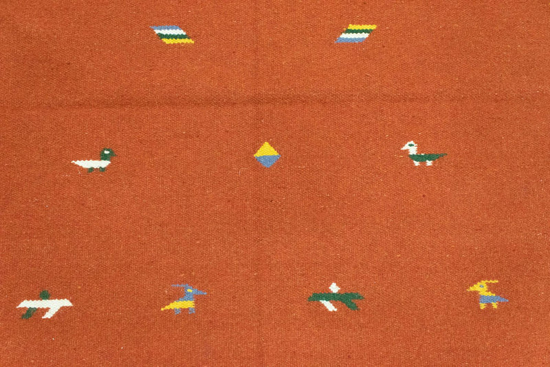 Kelim matta - trendig - 180 x 120 cm - orange