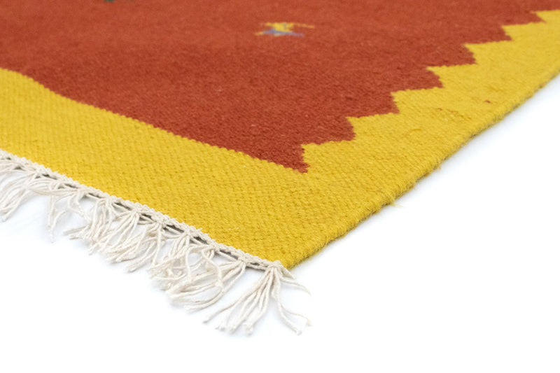 Kelim matta - trendig - 180 x 120 cm - orange