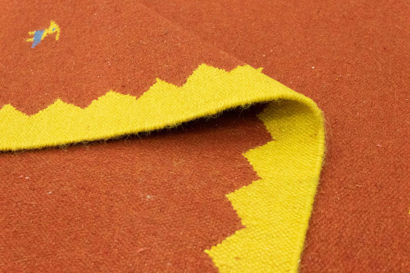 Kelim matta - trendig - 180 x 120 cm - orange