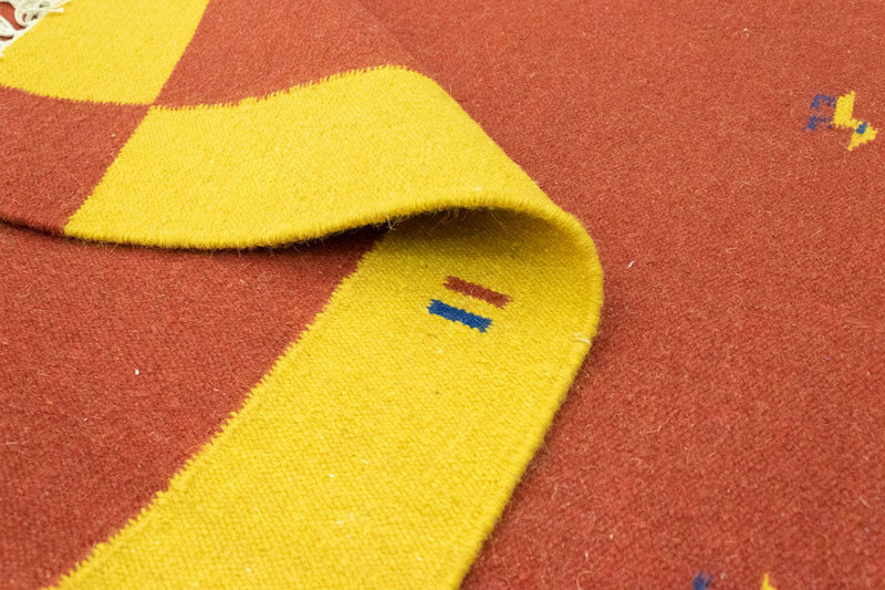 Kelim matta - trendig - 180 x 120 cm - orange