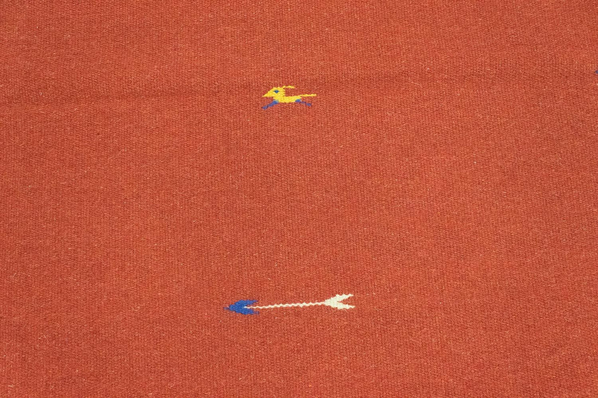 Kelim matta - trendig - 180 x 120 cm - röd