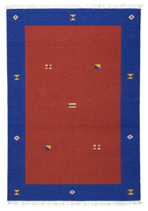 Kelim matta - trendig - 180 x 120 cm - röd