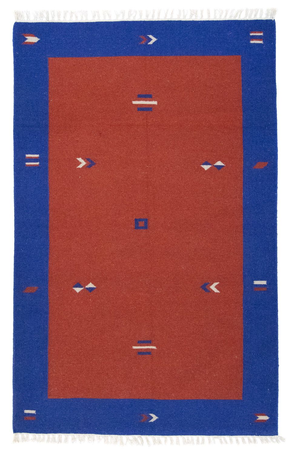 Kelim matta - trendig - 180 x 120 cm - röd